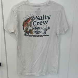 Salty Crew White and Multicolor Graphic Tee